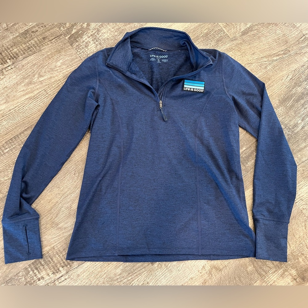 Life Is Good Navy Quarter-Zip Pullover